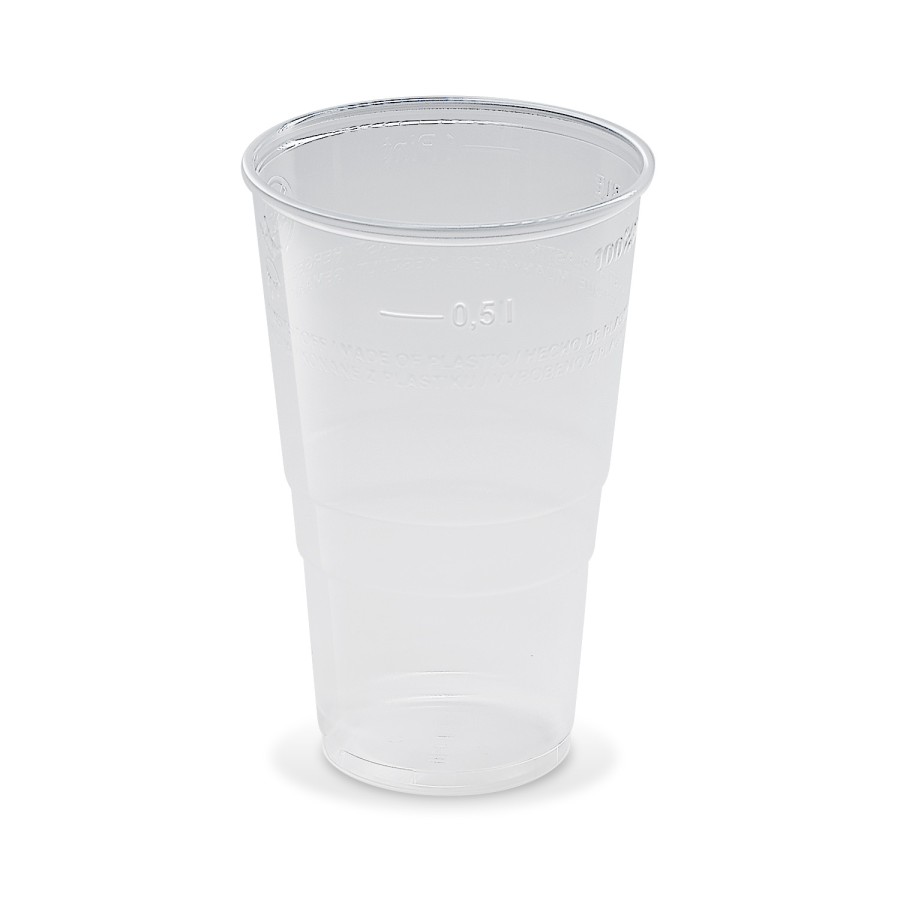 Plastový pohár PP 500ml, TRANSPARENTNÝ, 95mm, 50ks/bal