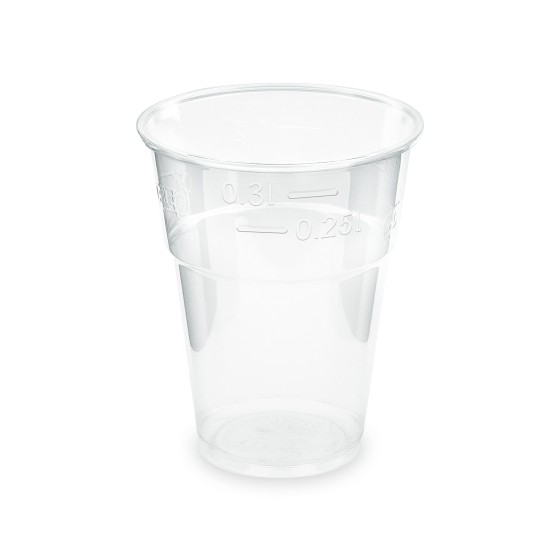 Plastový pohár BIO (PLA) ČÍRY, 300ml, pr. 84mm, 10ks/bal