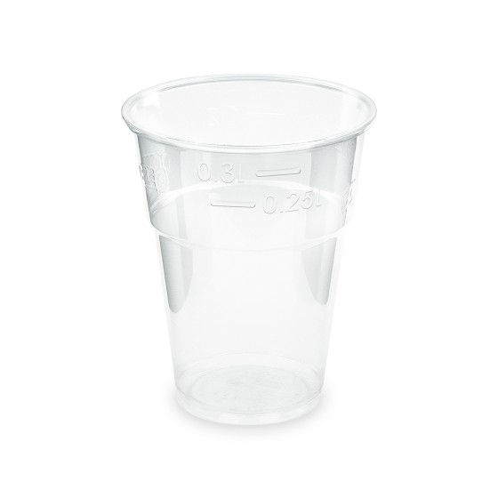 Plastový pohár BIO (PLA) ČÍRY, 300ml, pr. 84mm, 50ks/bal