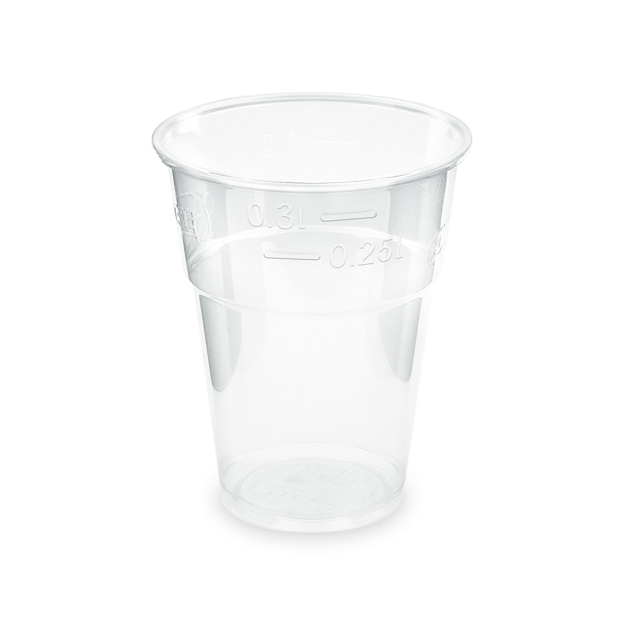 Plastový pohár BIO (PLA) ČÍRY, 300ml, pr. 84mm, 50ks/bal