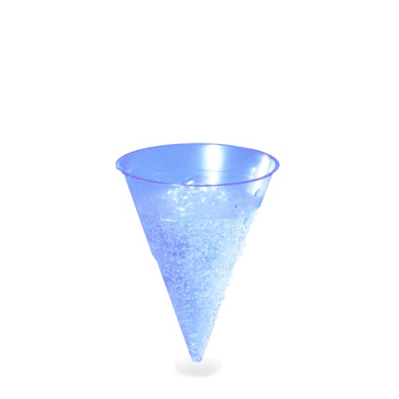 Plastový pohár (PP) 115ml, BLUE CONE, pr. 70mm, 1000 ks/bal