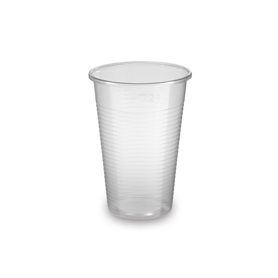 Plastový pohár PP ECONOMY 200ml, TRANSPARENTNÝ, pr. 70mm, 100 ks/bal.