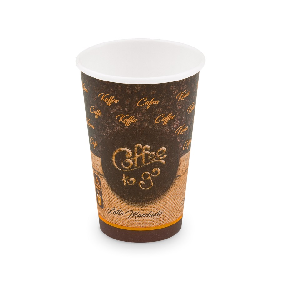 Papierový pohár "COFFEE TO GO", 330 ml, L, pr.80mm, 50ks/bal