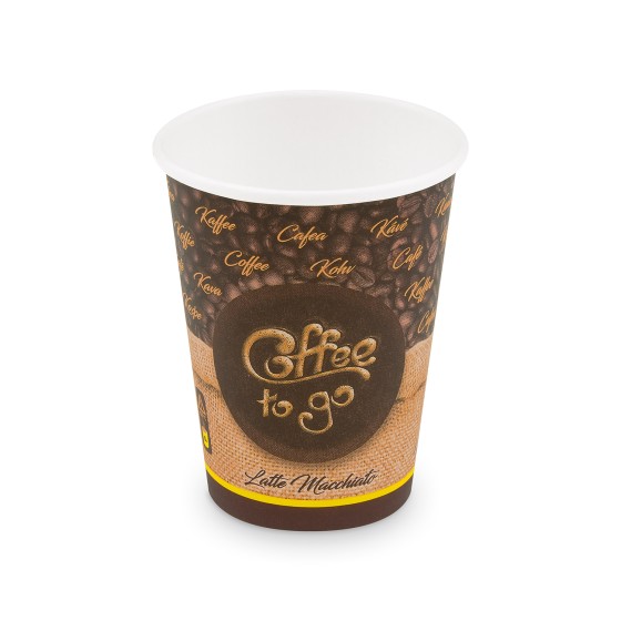 Papierový pohár "COFFE TO GO" 420 ml, L, priemer 90 mm, 50 ks/bal.