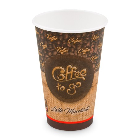 Papierový pohár "COFFEE TO GO" 510 ml, XL, pr. 90 mm, 50 ks/bal.