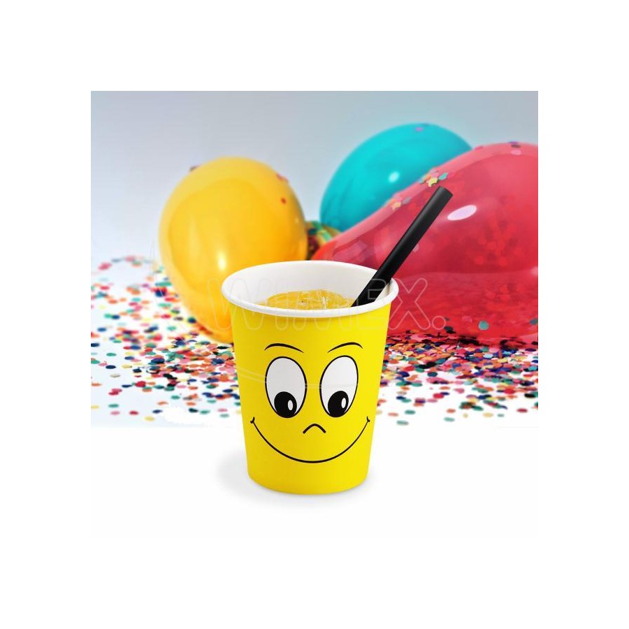 Papierový pohár "SMILE" 280ml, M, 80mm, 50ks/bal