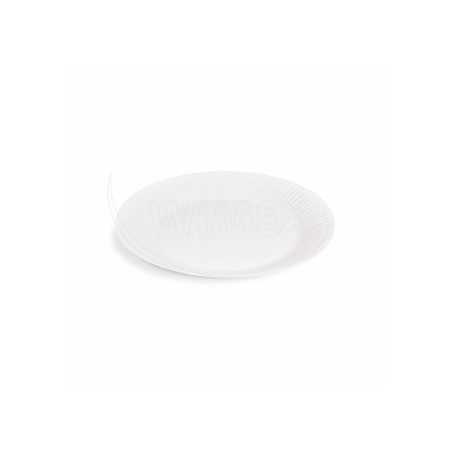 Papierový tanier plytký, BIELY, pr. 18 cm, 10ks/bal.