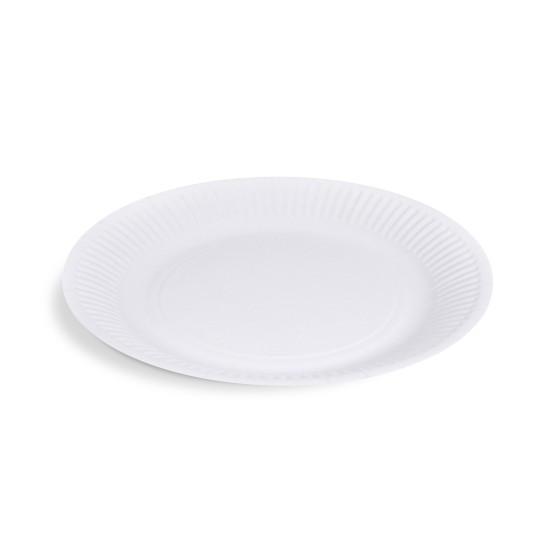 Papierový tanier plytký, BIELY, pr. 23 cm, 10ks/bal.