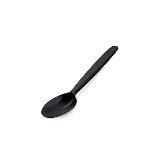 Kávová lyžička (PP) opaovane použiteľná, ČIERNA, 13cm 50 ks/bal
