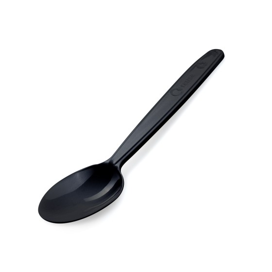 Lyžica (PP) opakovane použiteľná, ČIERNA 18,5 cm, 50ks/bal