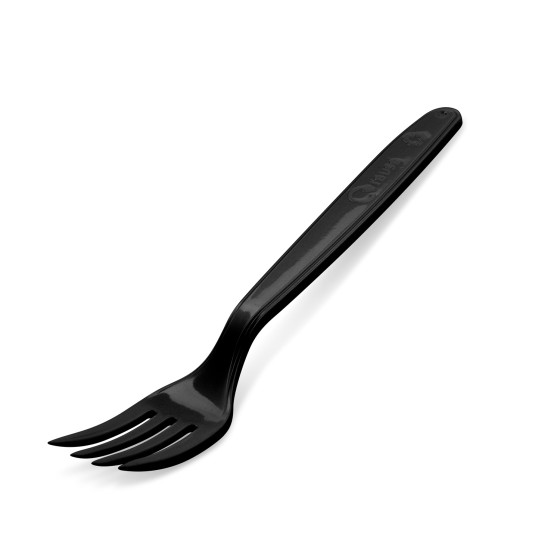 Vidlička (PP) opakovane použiteľná, ČIERNA, 18,5 cm, 50ks/bal