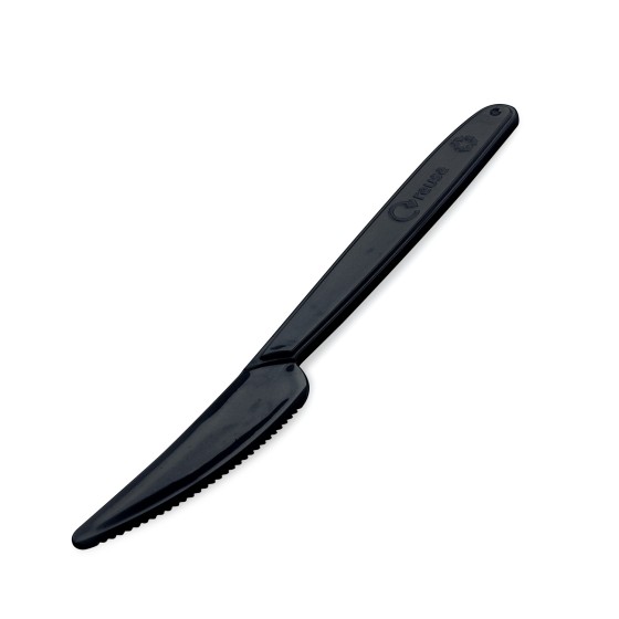 Nôž (PP) opakovane použiteľný, ČIERNY, 18,5 cm, 50ks/bal