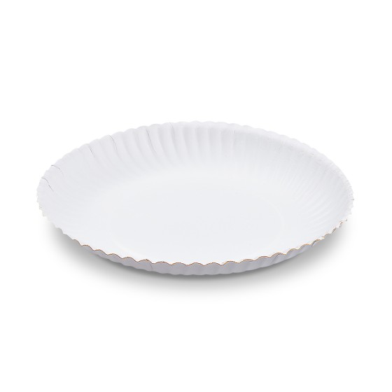 Papierový tanier hlboký BIELY, pr. 22 cm, 50ks/bal.