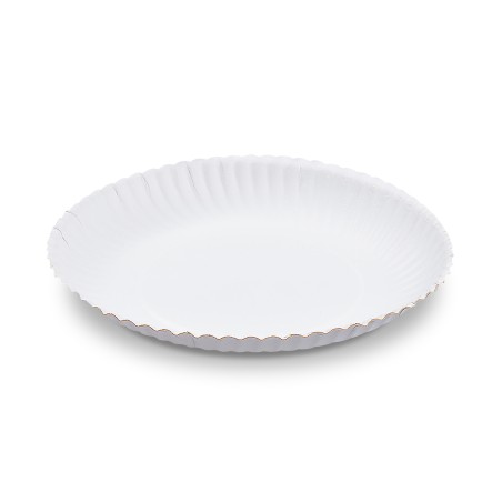 Papierový tanier hlboký BIELY, pr. 22 cm, 50ks/bal.