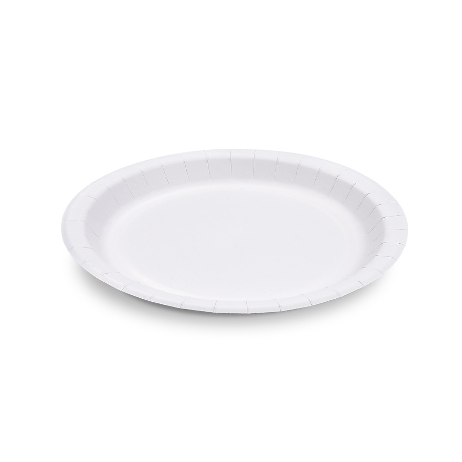 Papierový tanier plytký EXTRA PEVNÝ, BIELY, pr. 23 cm, 100ks/bal.