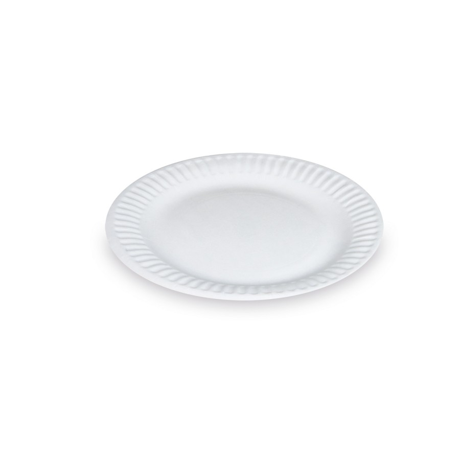 Papierový tanier plytký "RECY", BIELY, pr. 15 cm, 100ks/bal.