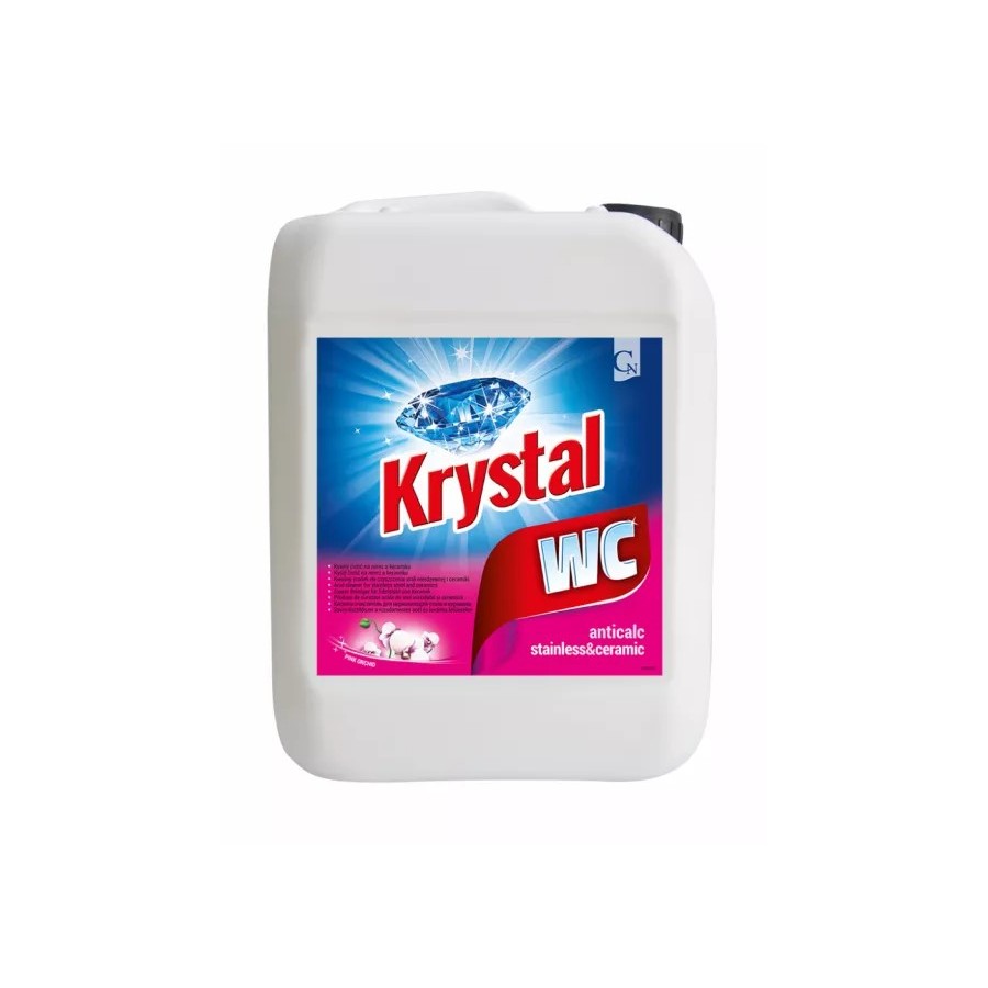 Krystal - čistič na WC keramiku ANTICALC, RUŽOVÝ, 5L