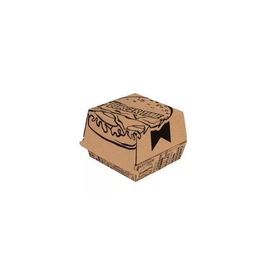 Burger box s potlačou BURGER TIME 130x130x110 cm, 50ks/bal.