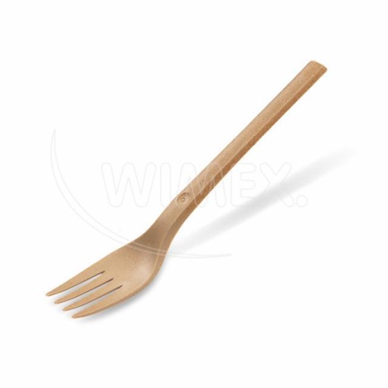 Vidlička prírodná (BIO-kompozit) HNEDÁ, 17cm, 50ks/bal.