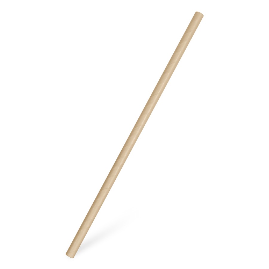 Papierové slamky JUMBO kraft 15 cm/8 mm 100ks/bal