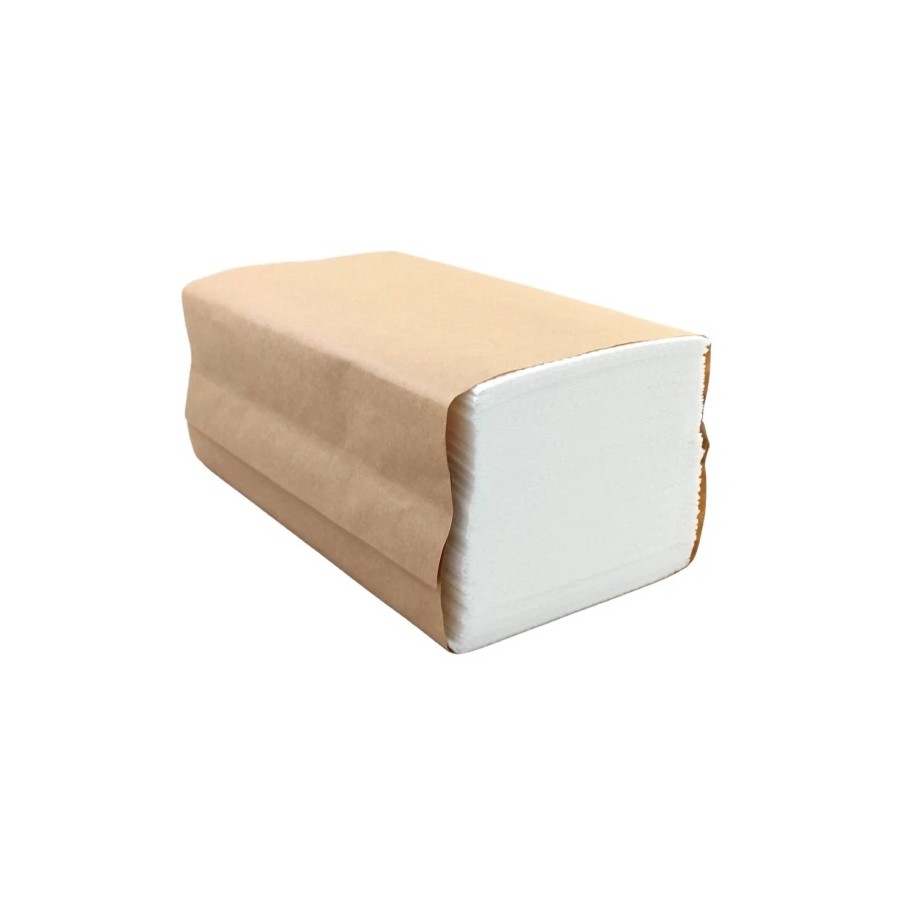Papierové utierky ZZ, 23x21cm ,2 vrst. BIELE,100% celulóza, 4000ks/bal.
