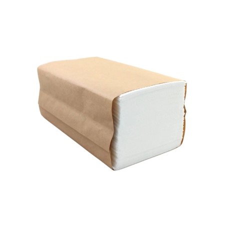 Papierové utierky ZZ, 23x21cm ,2 vrst. BIELE,100% celulóza, 4000ks/bal.