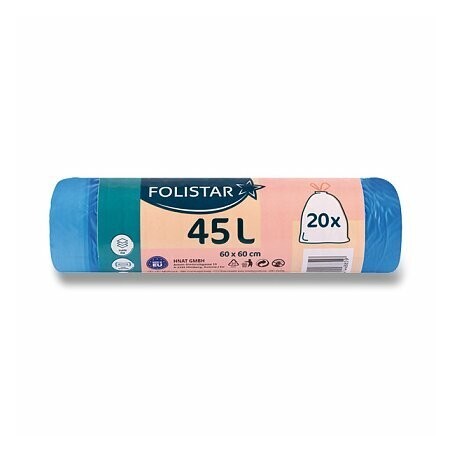 Vrece na odpad zatahovacie 45L, 20ks