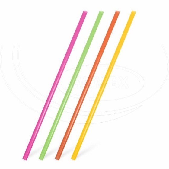 Slamky JUMBO neon O8mm x 25cm (150ks) REUSE, 24-25cm