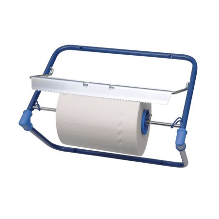 Odvíjač priemyselných utierok (kovový) nástenný, MODRÝ, 1ks