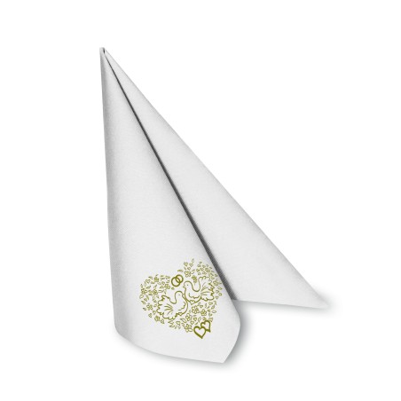 Obrúsok (PAP-Airlaid FSC Mix) PREMIUM Svadba 40 x 40 cm, 50ks/ bal