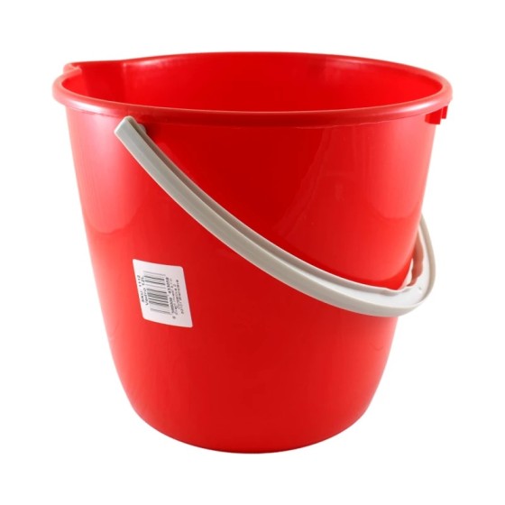 Plastové OKRÚHLE vedro 12L, ČERVENÉ