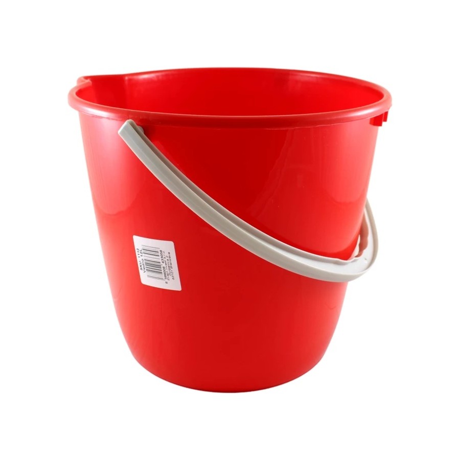 Plastové OKRÚHLE vedro 12L, ČERVENÉ