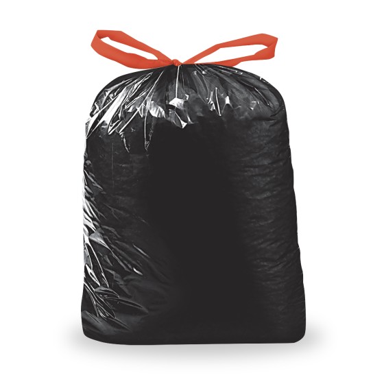 Zaťahovacie odpadové vrecia 120L 60mic, ČIERNE, 70x100cm, 10ks/bal