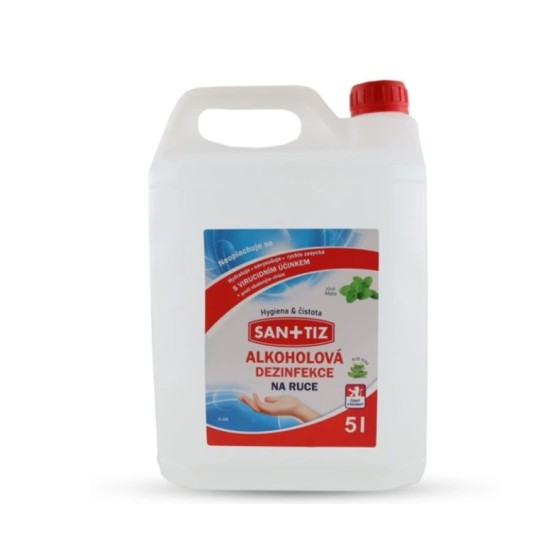 SANITIZ - Bezoplachová antibakteriálna dezinfekcia rúk na báze alkoholu, 5L SANITIZ