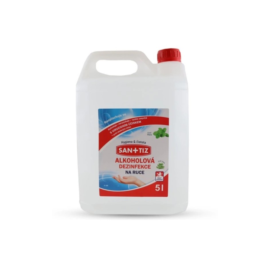 SANITIZ - Bezoplachová antibakteriálna dezinfekcia rúk na báze alkoholu, 5L SANITIZ