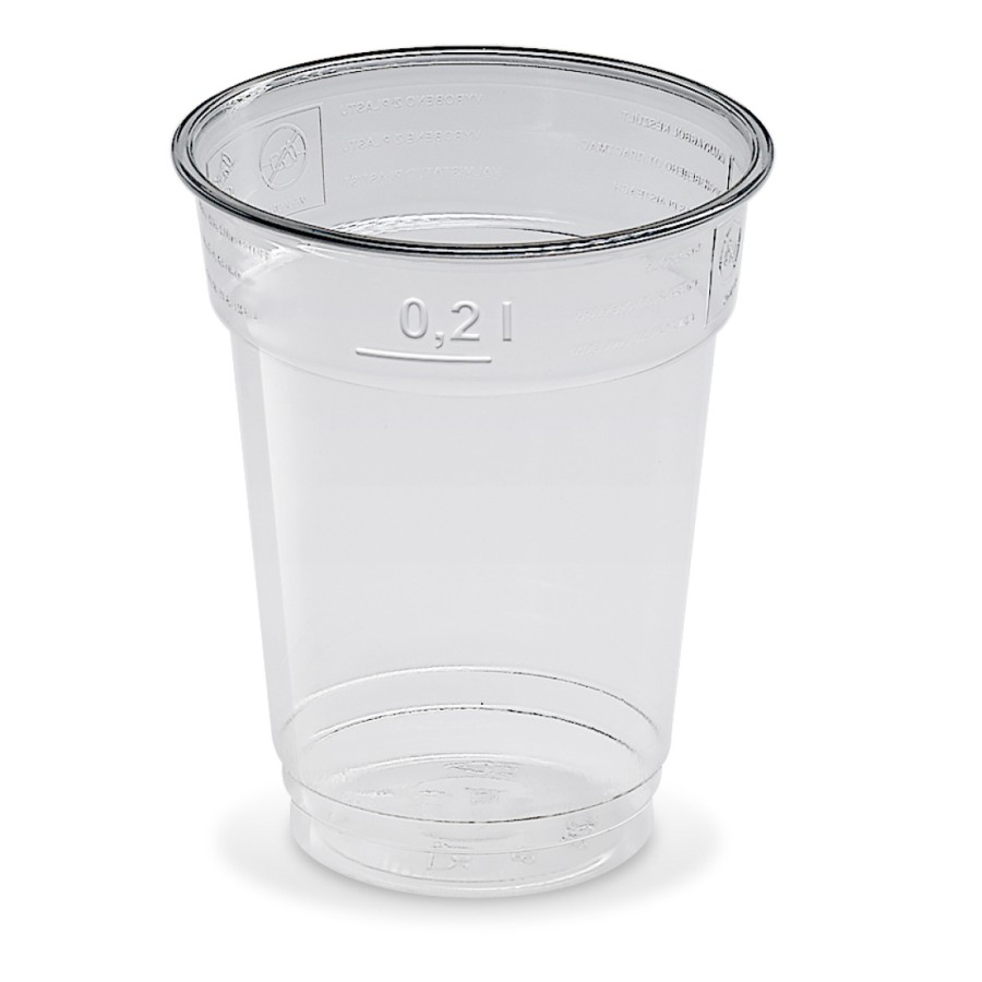 Plastový pohár PET 200ml, TRANSPARENTNÝ, 78mm, 50ks/bal