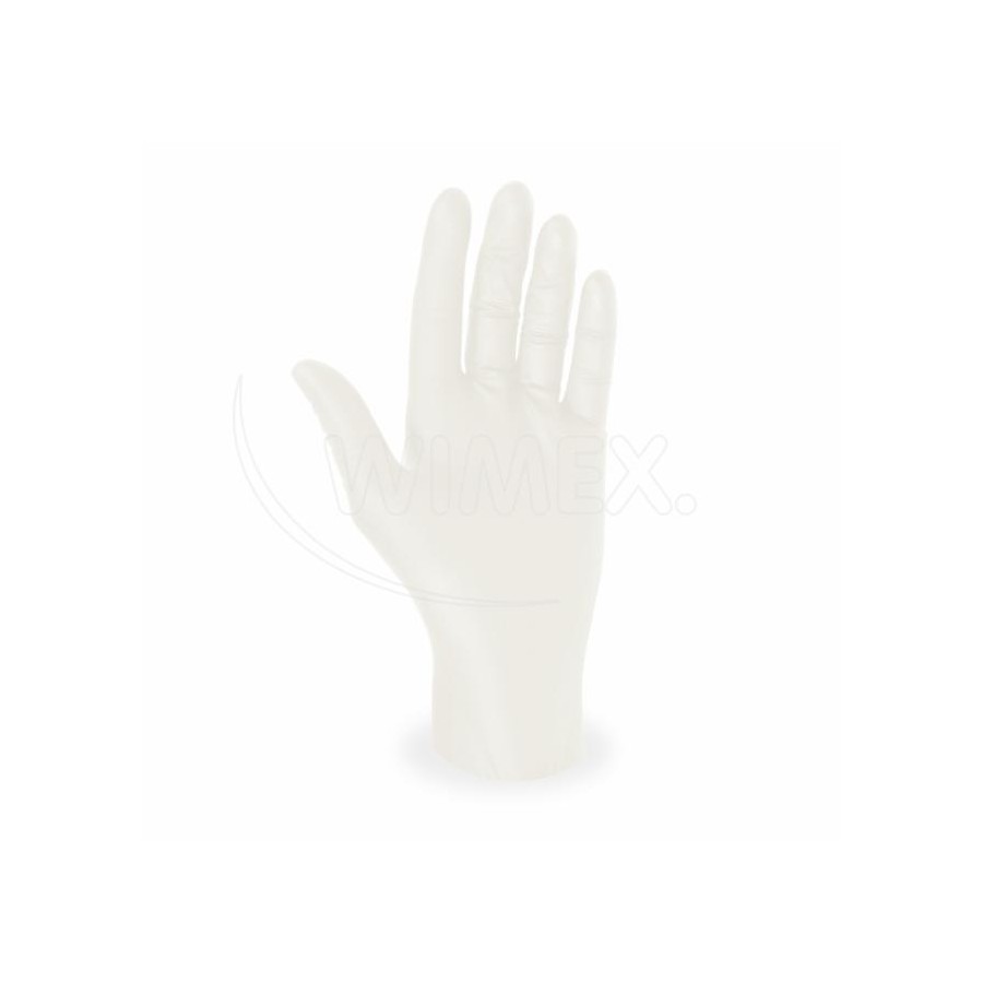 Latexové rukavice BIELE, veľkosť L - NEPUDROVANÉ, 100ks/bal