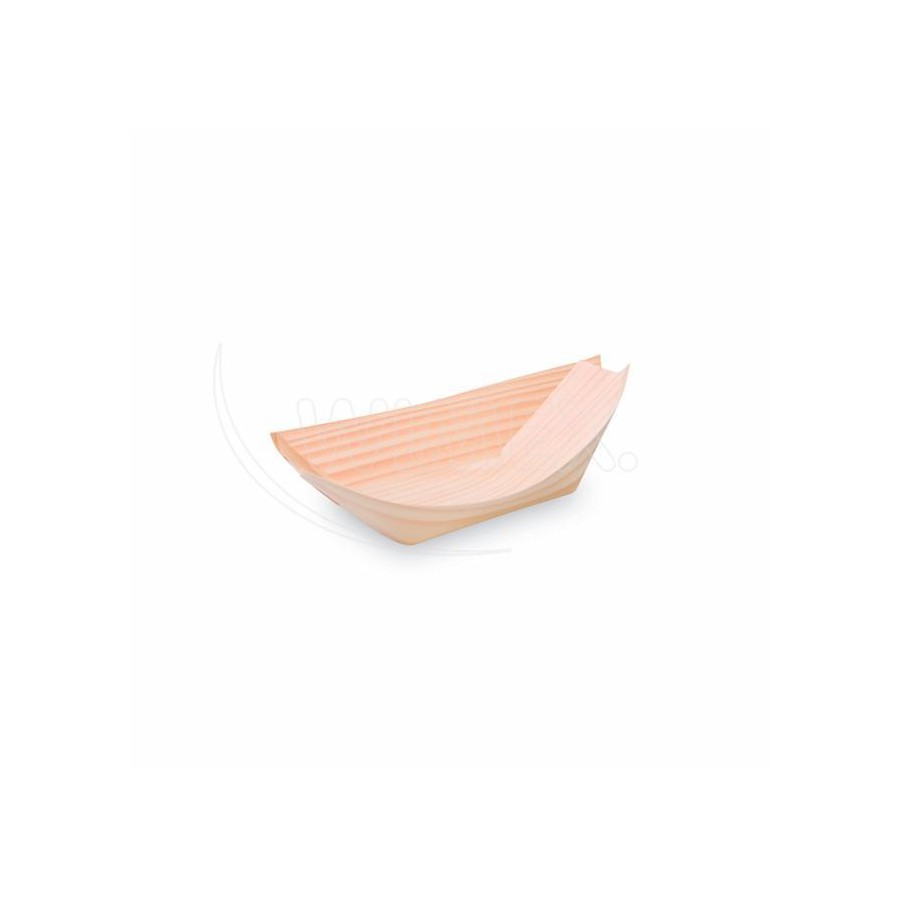 Fingerfood miska drevená lodička 13 x 8 cm 100 ks/bal.