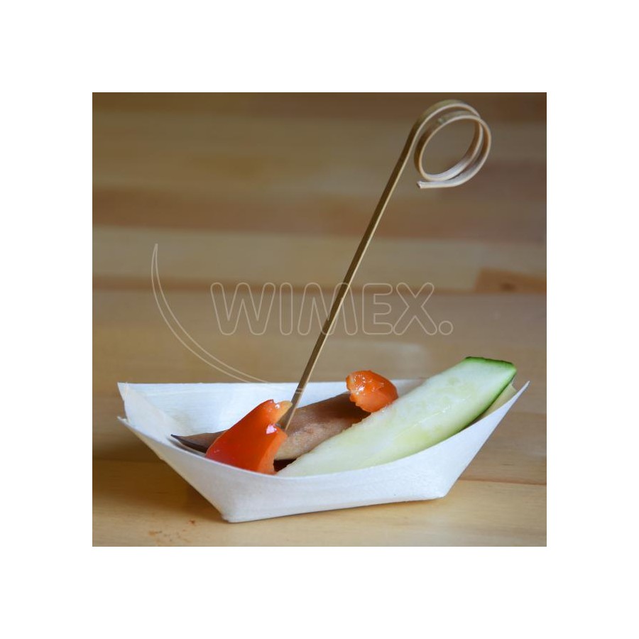 Fingerfood miska drevená lodička 13 x 8 cm 100 ks/bal.