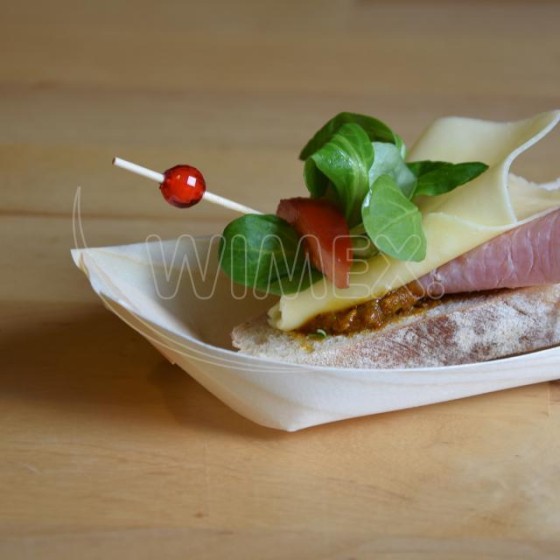 Fingerfood miska drevená lodička 16,5 x 8,5 cm 100 ks/bal.