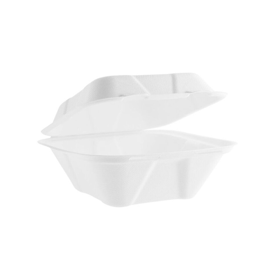 Ekologický box na hamburger 17,8 x 17,8 cm, cukrová trstina, 800ml, 50ks
