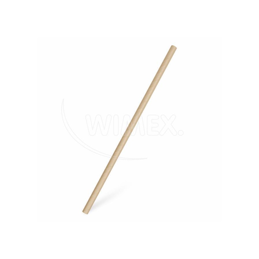 Papierové slamky JUMBO kraft 15 cm/8 mm 100ks/bal