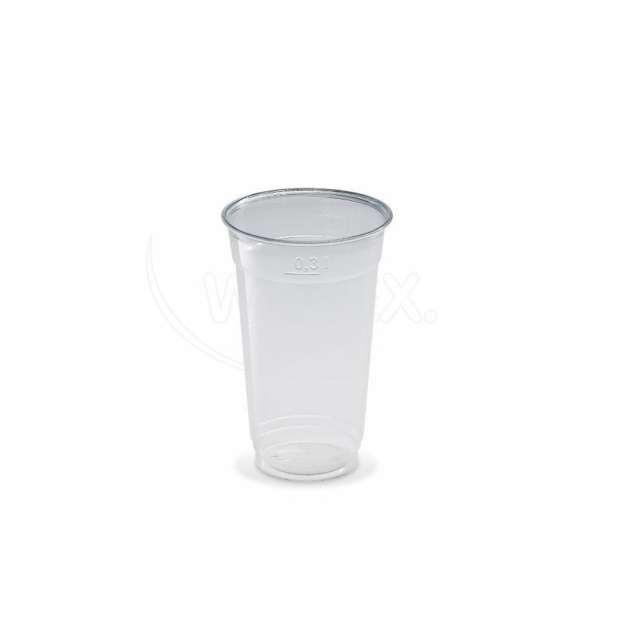 Plastový pohár PET 300ml, TRANSPARENTNÝ, 78mm, 50ks/bal