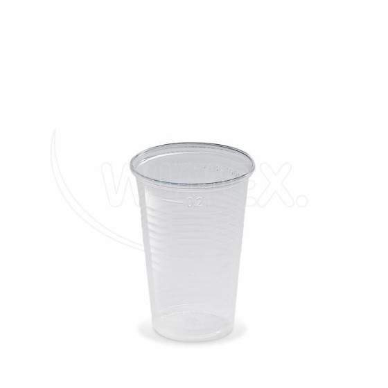 Plastový pohár  PP 200ml, TRANSPARENTNÝ, 70mm, 100ks/bal