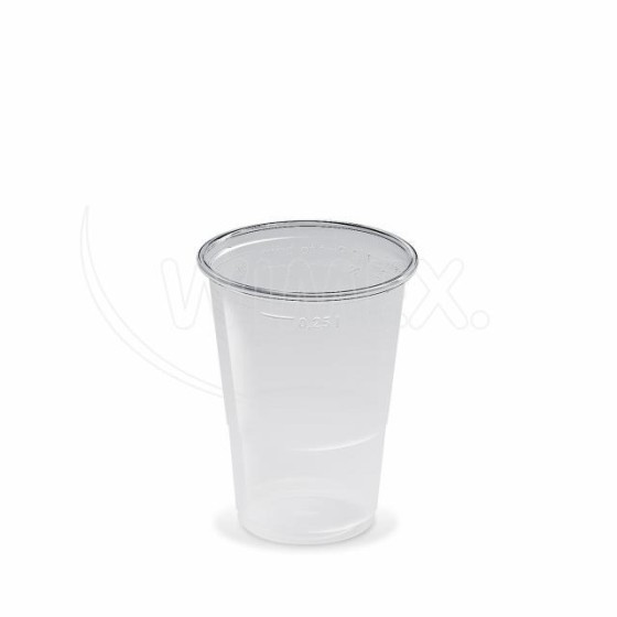 Plastový pohár PP 250ml, PRIESVITNÝ, 78mm, 50ks/bal