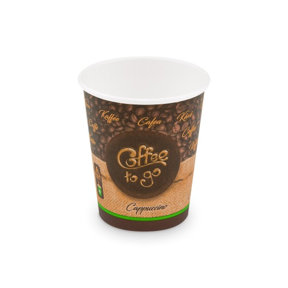 Papierový pohár "COFFEE TO GO" 280 ml, M, pr. 80mm, 50ks/bal