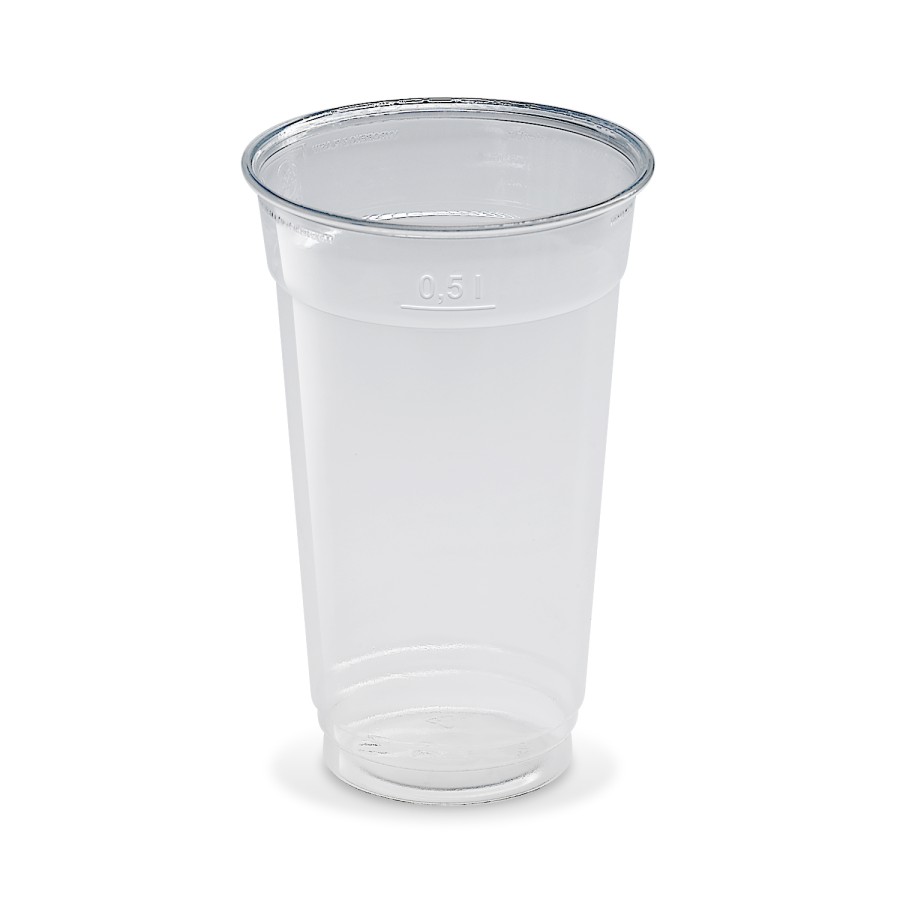 Plastový pohár PET 500ml, TRANSPARENTNÝ, 95mm, 50ks/bal