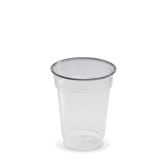 Plastový pohár PET 200ml, TRANSPARENTNÝ, 78mm, 50ks/bal