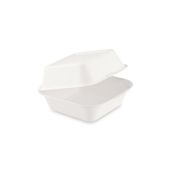 Ekologický box na hamburger 15,2 x 15 cm, cukrova trstina, 450ml, 50ks